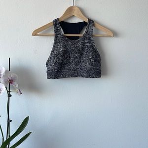 Lululemon black and white racerback bra